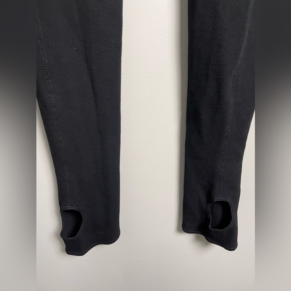 Vince Black Leggings Pants Stirrup Ribbed Knit Pull On Stretch Size Large - Picture 11 of 11